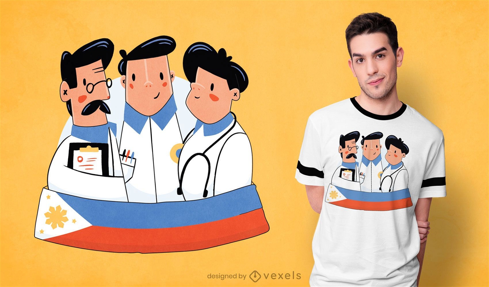 Design de camisetas filipinas para médicos