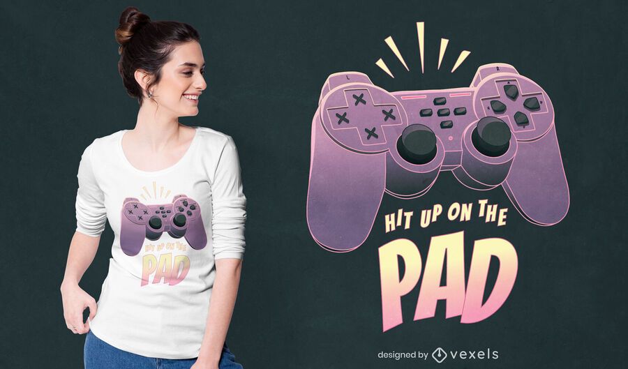 Diseño de camiseta con cita de joystick Diseño de camiseta con cita de joystick