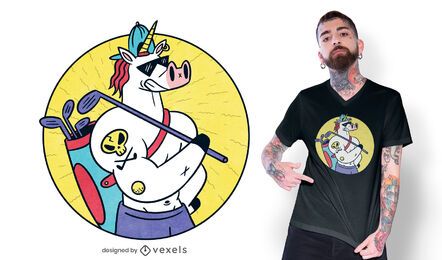 Golfer unicorn t-shirt design Golfer unicorn t-shirt design