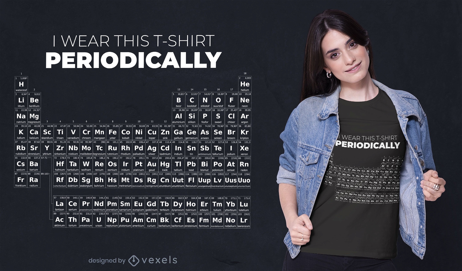 Lustiges Periodensystem-Zitat-T-Shirt-Design