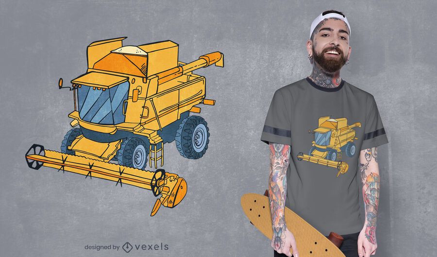 Combine harvester t-shirt design Combine harvester t-shirt design
