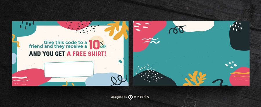 Plantilla de tarjeta de regalo de descuento Plantilla de tarjeta de regalo de descuento