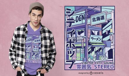 Vaporwave city t-shirt design Vaporwave city t-shirt design