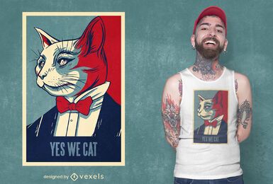 Yes we cat t-shirt design