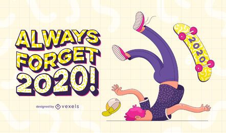 Always forget 2020 illustration design