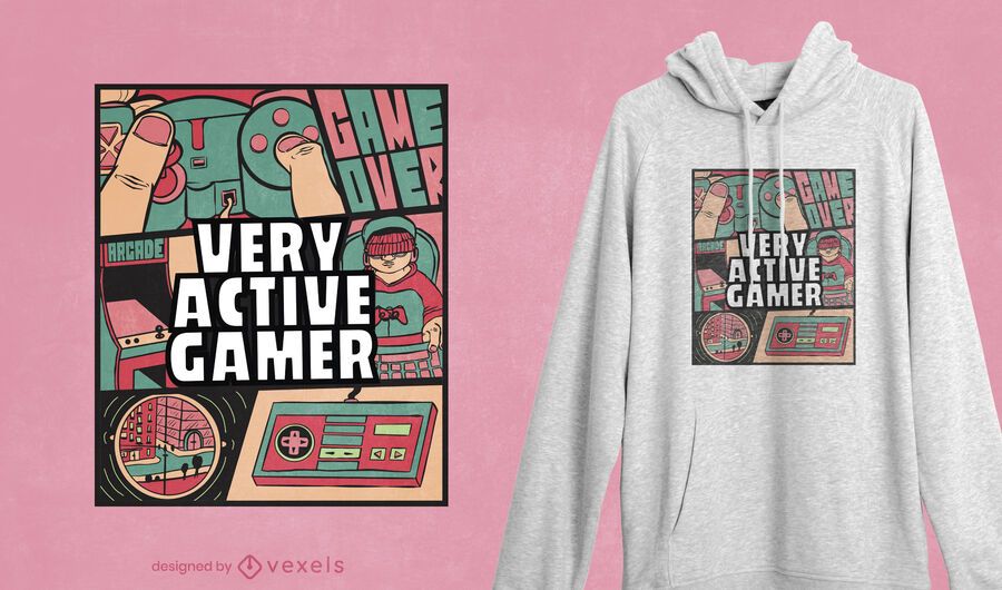 Active gamer t-shirt design Active gamer t-shirt design