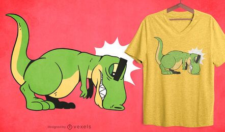 Diseño de camiseta t-rex push ups