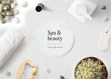 Spa & beauty mockup composition psd Spa & beauty mockup composition psd
