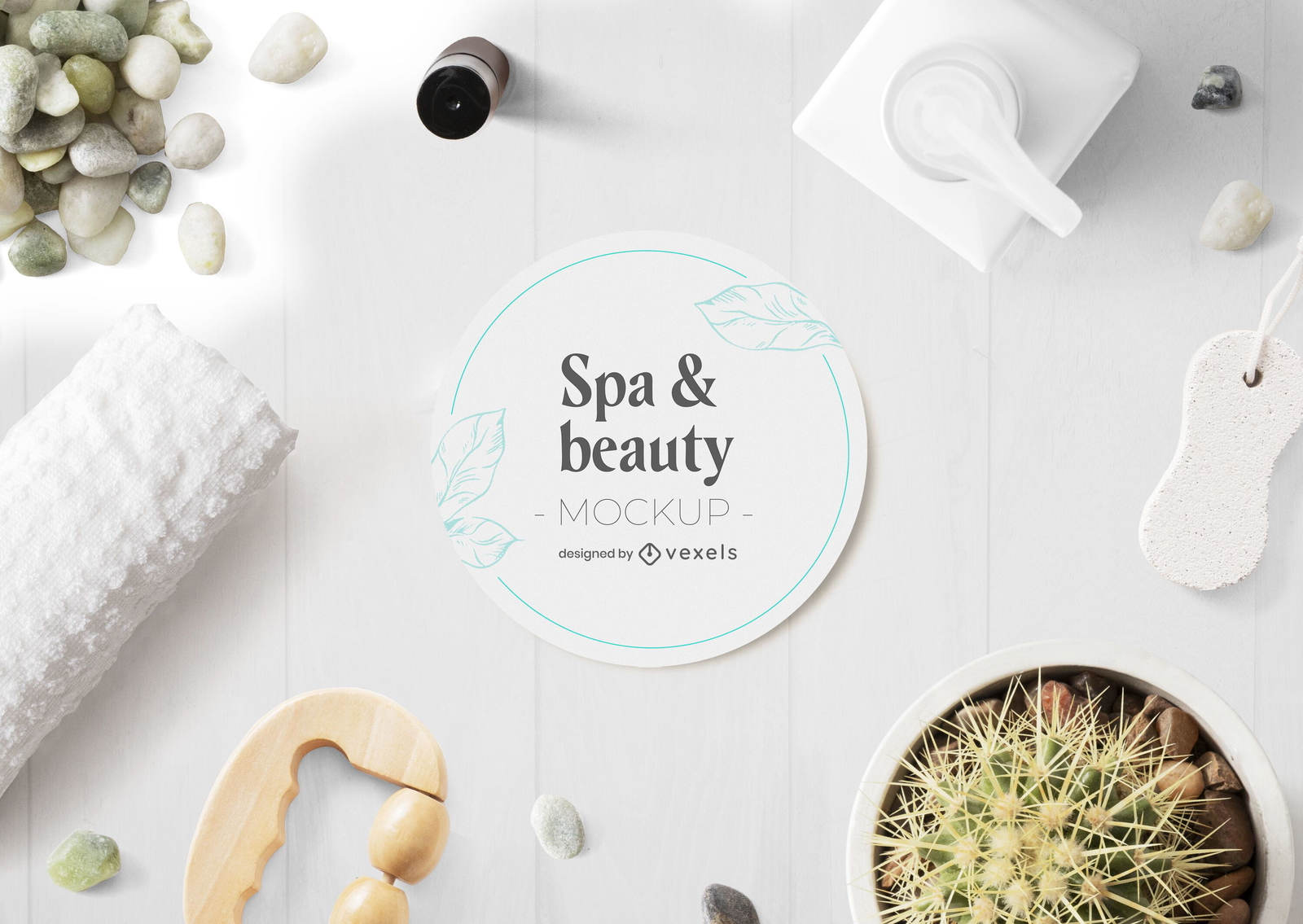 Spa & beauty mockup composition psd