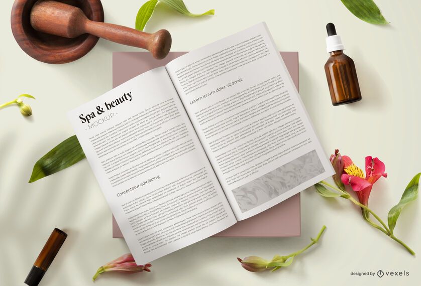 Beauty magazine mockup composition Beauty magazine mockup composition