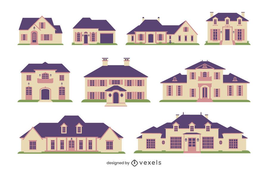Country houses flat collection Country houses flat collection