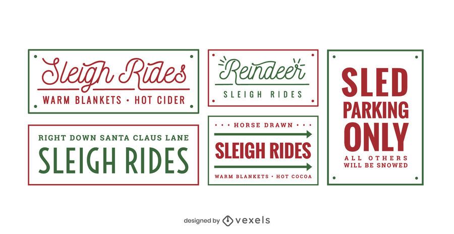 Sledding lettering set design Sledding lettering set design