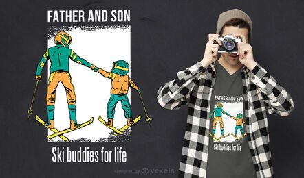 Ski buddies t-shirt design Ski buddies t-shirt design