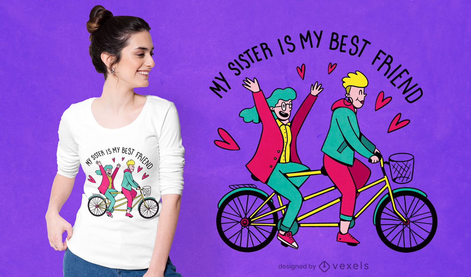 Sister best friend t-shirt design