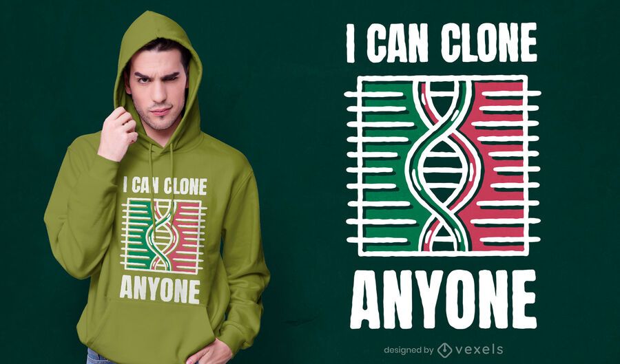 Diseño de camiseta de cita de clonación Diseño de camiseta de cita de clonación