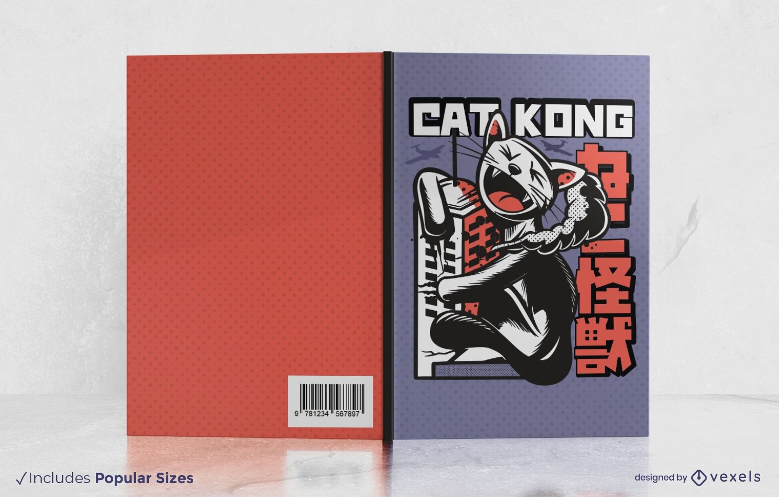 Diseño de portada de libro de cat kong