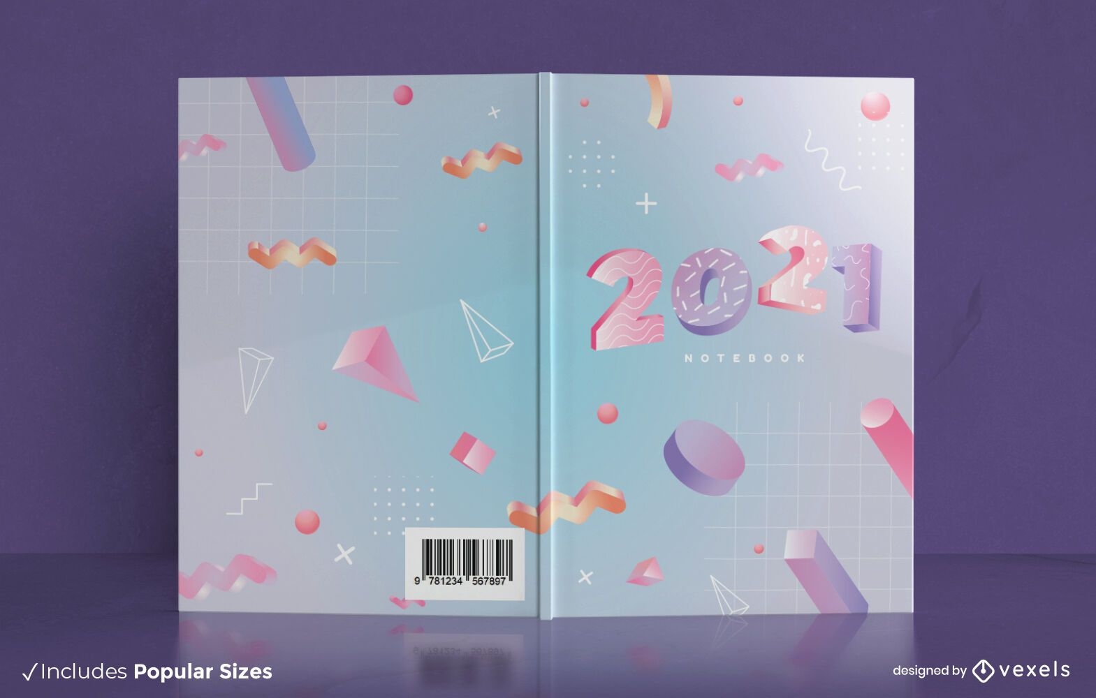 Design da capa do livro 3d 2021