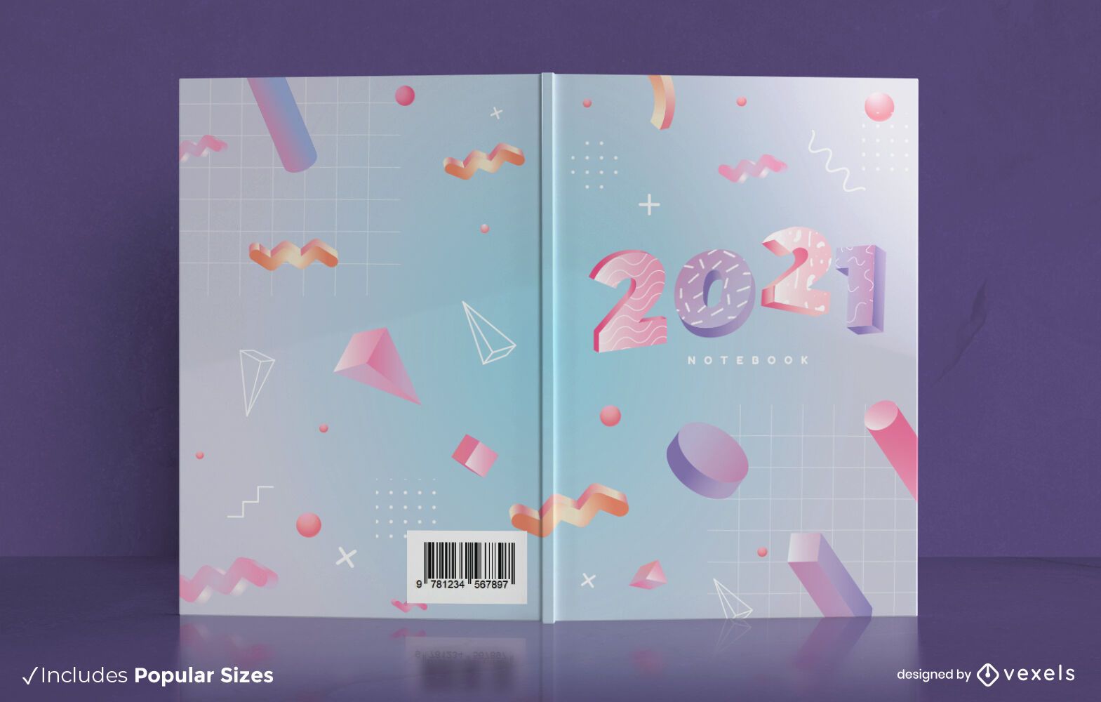 Diseño de portada de libro 3d 2021