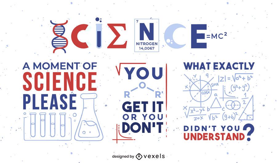 Science quote badge set Science quote badge set