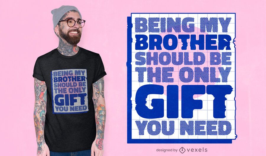 Diseño de camiseta de regalo de hermano. Diseño de camiseta de regalo de hermano.
