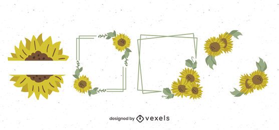 Sunflower ornaments set Sunflower ornaments set