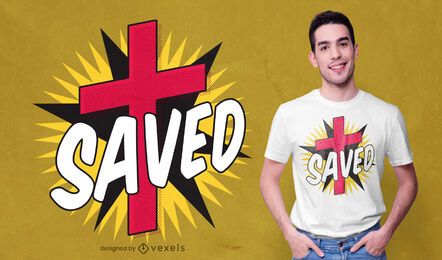Diseño de camiseta comic cross
