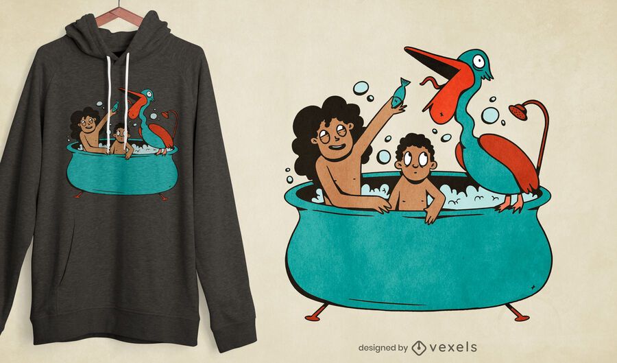 Pelican mouth t-shirt design Pelican mouth t-shirt design