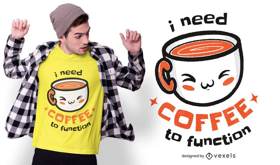 Diseño de camiseta de cita de café lindo Diseño de camiseta de cita de café lindo