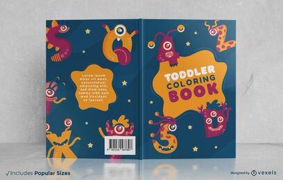 Creature coloring book cover design Creature coloring book cover design