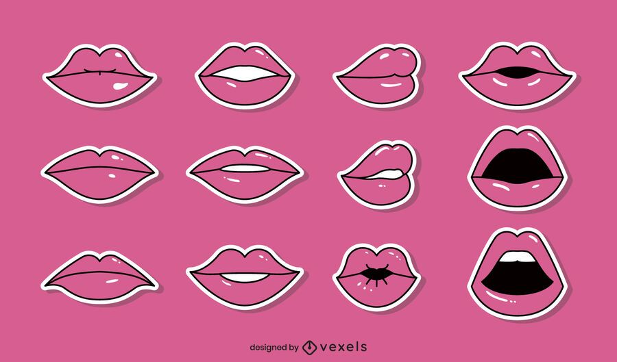 Comic lips vector collection Comic lips vector collection