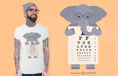 Design de camiseta com gráfico de olho de elefante