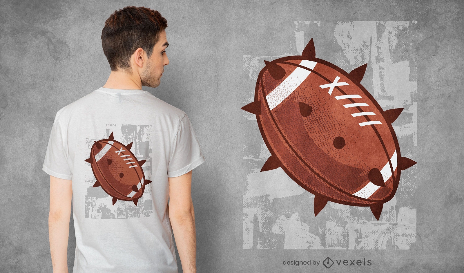 Design de camiseta com picos de futebol