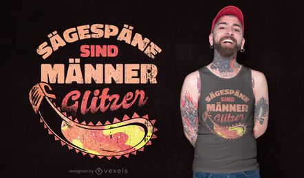 Diseño de camiseta con brillo de aserrín