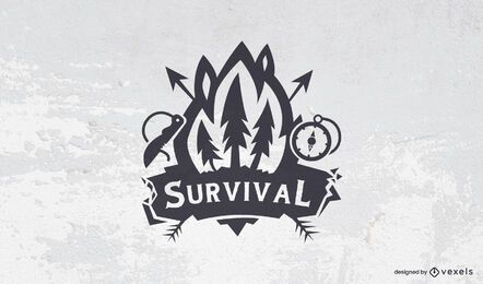 Modelo de logotipo de sobrevivência