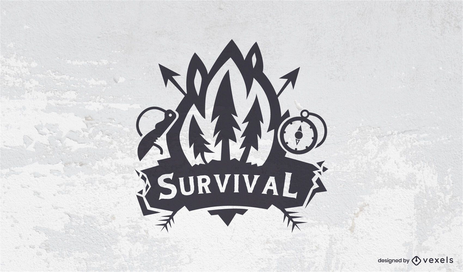 Plantilla de logotipo de supervivencia