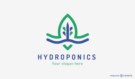 Plantilla de logotipo de hidroponía