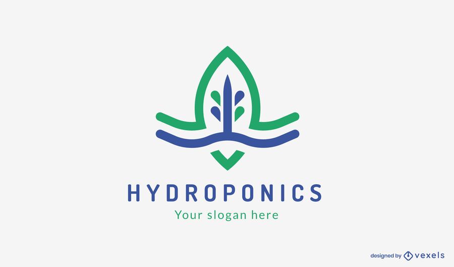 Modelo de logotipo da hidroponia Modelo de logotipo da hidroponia