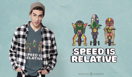 Diseño de camiseta de velocidad relativa Diseño de camiseta de velocidad relativa