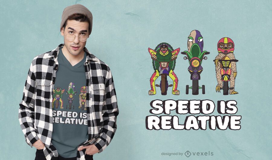 Diseño de camiseta de velocidad relativa Diseño de camiseta de velocidad relativa