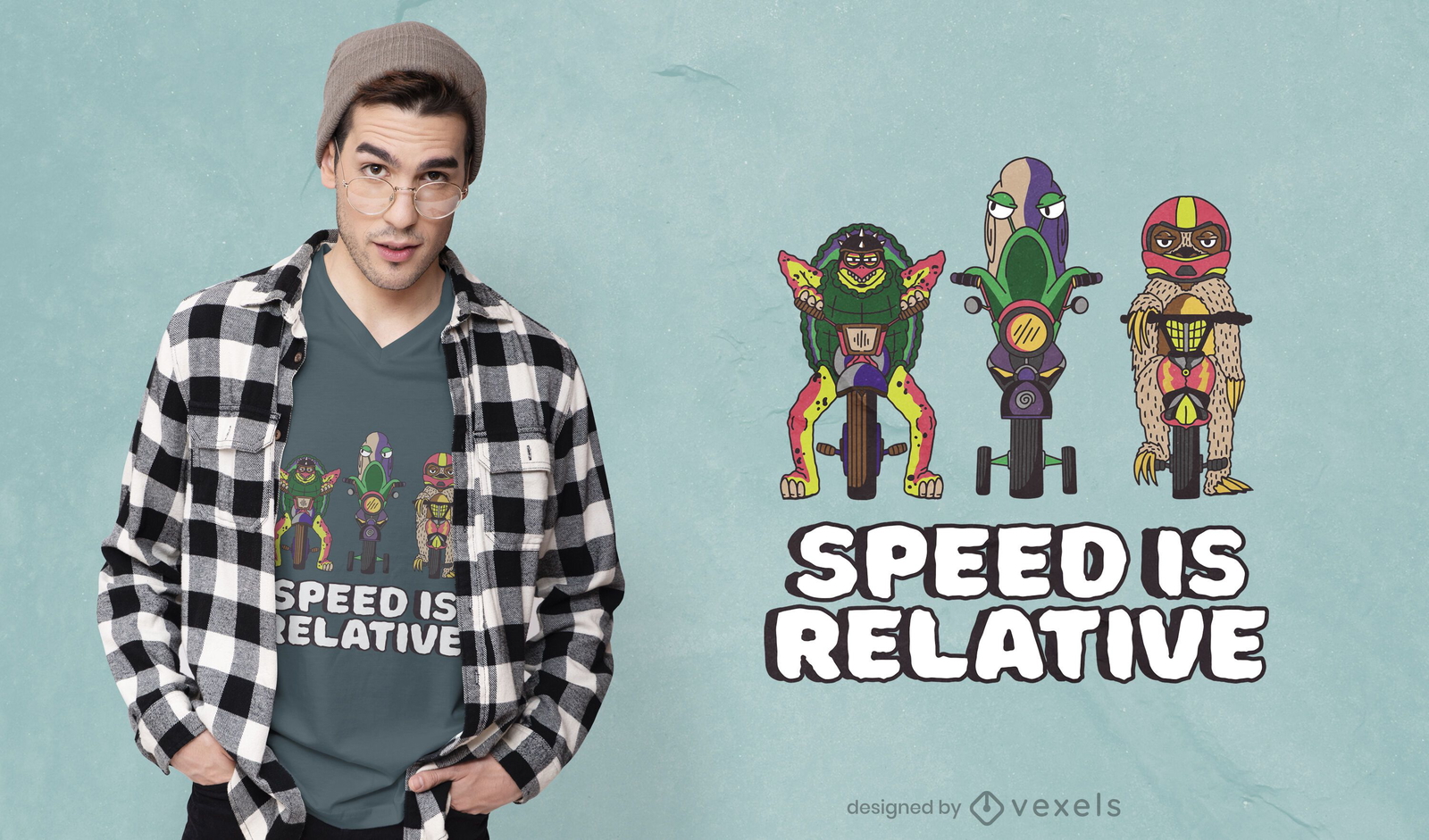 Relative speed t-shirt design