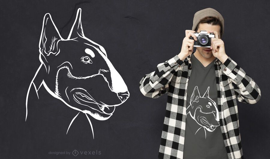 Diseño de camiseta de pizarra de bull terrier Diseño de camiseta de pizarra de bull terrier