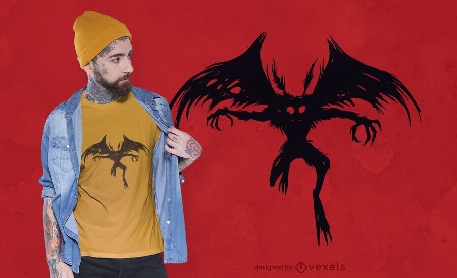 Diseño de camiseta Mothman Diseño de camiseta Mothman