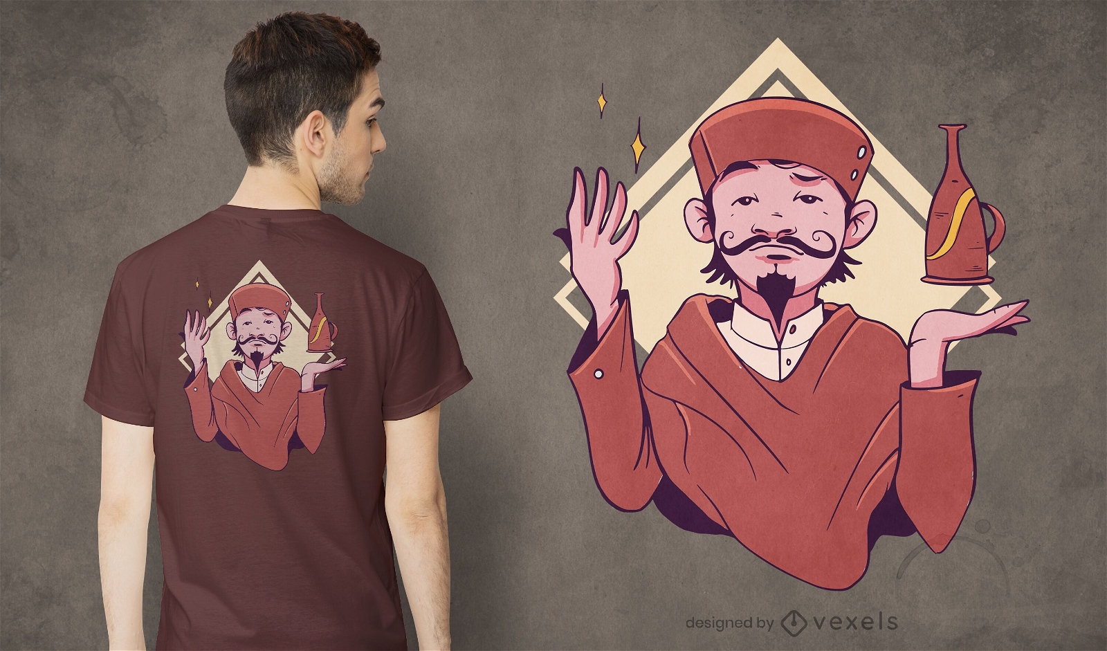 Merchant man t-shirt design