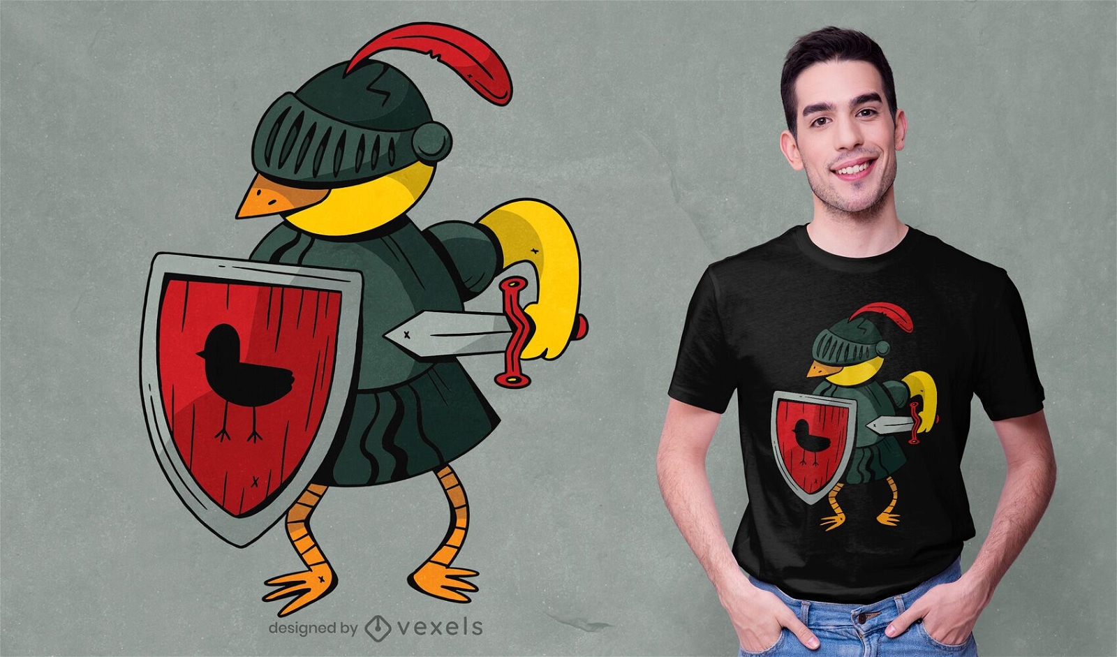 Knight canary t-shirt design