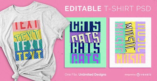 Pop Text skalierbares T-Shirt psd