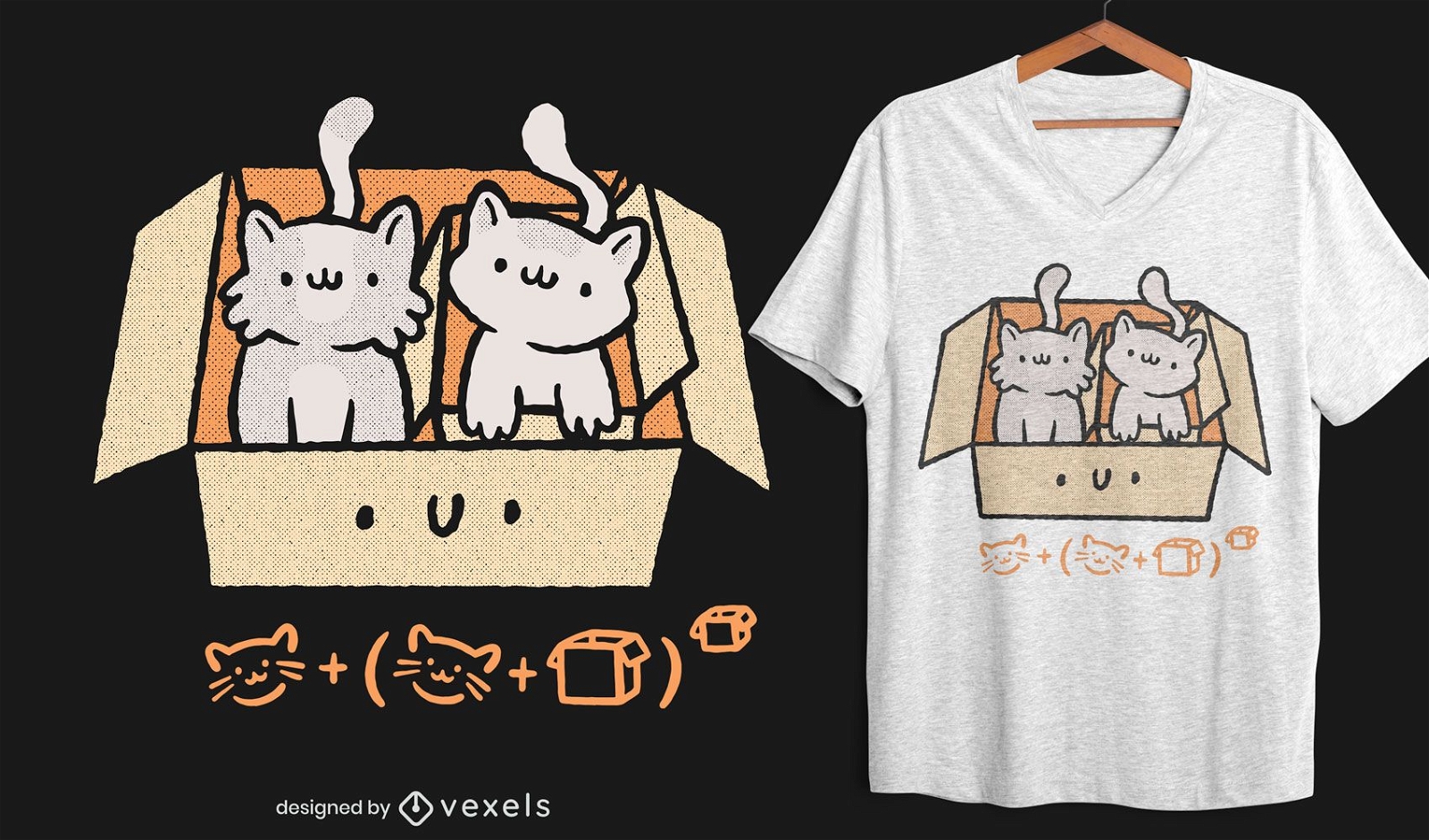 Box kittens t-shirt design