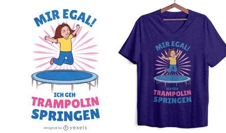 Trampoline jump t-shirt design
