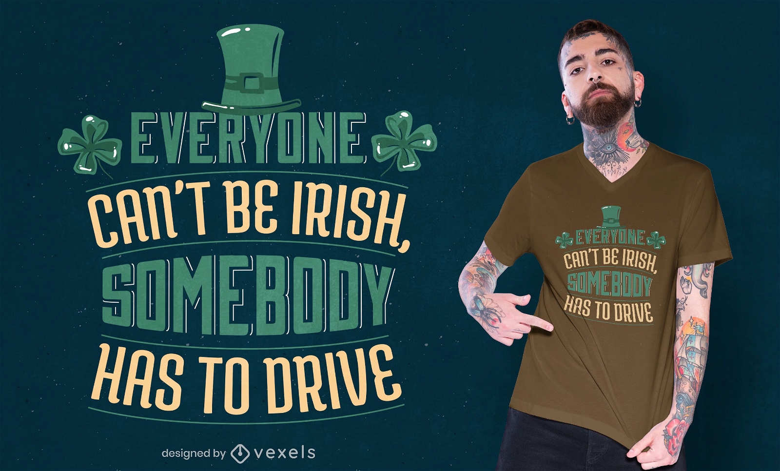 Design de camiseta com cita??o irlandesa