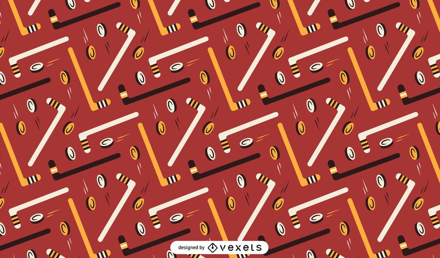 Hockey elements pattern design Hockey elements pattern design