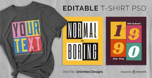 Square panels scalable t-shirt psd Square panels scalable t-shirt psd